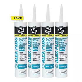 Dap 313108412492 Alex Plus Clear 10.1oz 4-pack