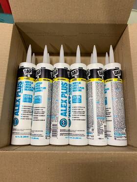 Dap 313109095014 12-pack Alex Plus Acrylic Latex Caulk Silicone Interior Exterior Clear