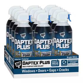 Dap 445026856829 Daptex Plus 12 Oz. White Exterior/interior Window And Door Foam Sealant 12-pack