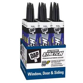 Dap 445056683655 Extreme Stretch 10.1 Oz. Black Premium Crackproof Elastomeric Sealant 12-pack
