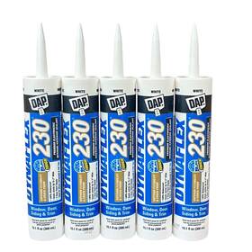 49210 Dap Dynaflex 230 10.1 Oz White Premium Elastomeric Sealant Window Door Trim 5-pk