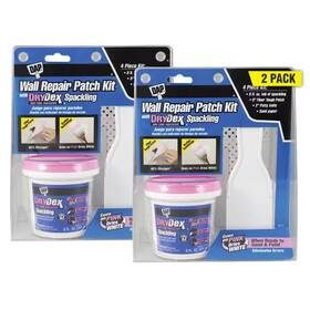 Dap 705353641107 Wall Repair Patch Kit 2-pack For Drywall Holes And Cracks Up To 3 Inch Dries White