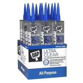 Dap 705353690075 Ultra Clear 10.1 Oz. All Purpose Waterproof Sealant 12-pack