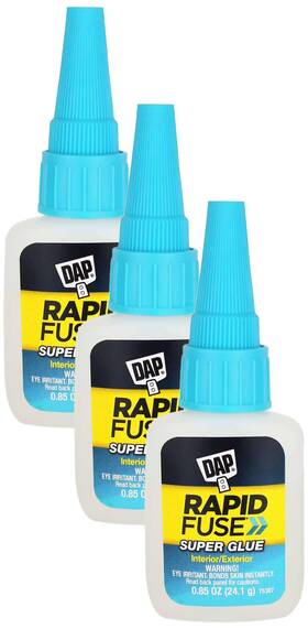 7079800155 Dap Rapidfuse All Purpose Adhesive Clear 85 Oz Pack Of 3