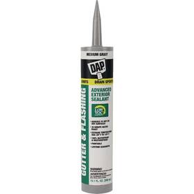 7079801835 Dap 10.1 Oz. Gray Advanced Voc-compliant Exterior Gutter And Flashing Sealant
