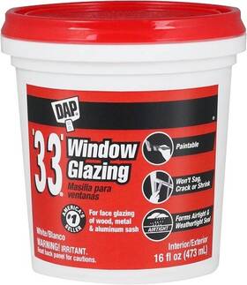 7079812121 Dap Ft33ft Window Glazing 16.0 Fl Oz White - 1ea