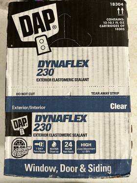 7079818275 Dap Dynaflex 230 10.1 Oz. Gray Premium Latex Exterior/interior Window 12-pack