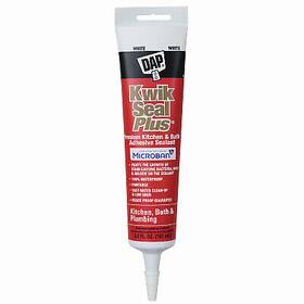 7079818526 Dap 12 Pack 5.5-oz. Kwik Seal Plus White Kitchen/bath Microban Caulk