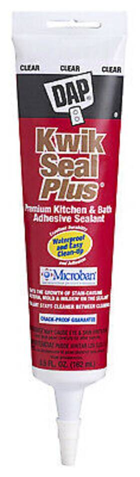 7079818546 Dap 5.5-oz. Kwik Seal Plus Clear Kitchen/bath Microban Caulk