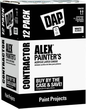 7079818618 Dap 12-pack Of 10.1 Oz 18670 White Alex Painters Acrylic Latex Caulk