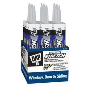 7079818716 Dap Extreme Stretch 10.1 Oz. Clear Premium Crackproof Elastomeric Sealant 12-pack