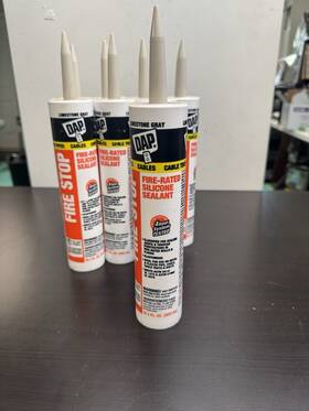 7079818806 Dap 12 Pack - 10.1 Oz Fire Stop Fire-rated Sealant Limestone Gray
