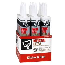 7079818897 Dap Kwik Seal Ultra 10.1 Oz Advanced Siliconized Caulk/sealant White 12-pack