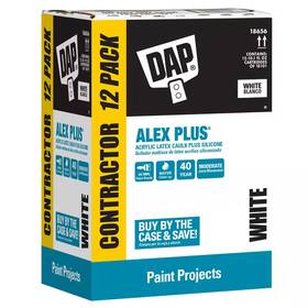 Dap 726084901803 Alex Plus 10.1 Oz. White Acrylic Latex Silicone Caulk Contractor 12-pack
