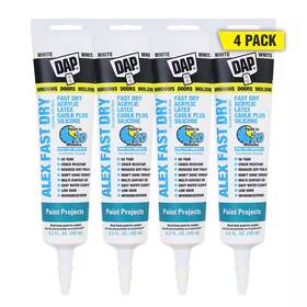 Dap 744110482843 Alex Fast Dry White Acrylic Latex Caulk 5.5 Oz 4-pack Sealant