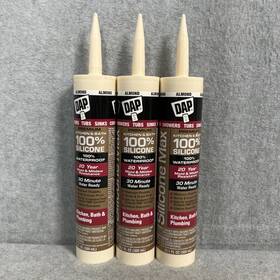 75294 Dap Silicone Max Premium Kitchen And Bath 100% Almond - Lot Of 3 New