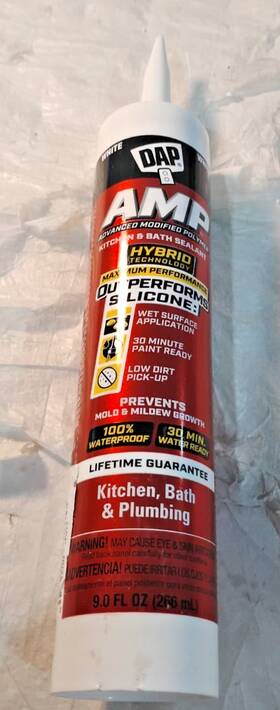 C746130726 Dap Amp Kitchen And Bath Sealant 100% Waterproof White 9oz 30 Min Water Ready