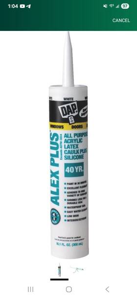18152 Dap Fba 18101 Alex Plus Acrylic Latex Caulk Silicone White 10.1-oz