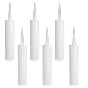 Daszui 653587078018 6 Pack Empty Caulk Tubes 300ml Plastic Grout Cracks Tiles Repairs Latex