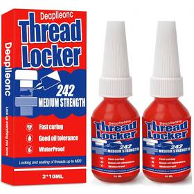 T242-10 Deaplleonc Thread Lock Medium Strength - Blue Tight Threadlocker Prevents Nuts