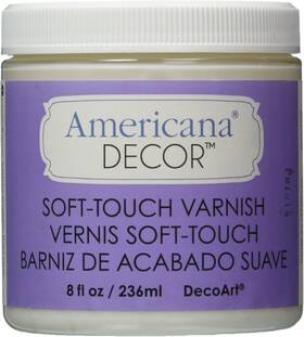 135733 Deco Art Decoart Americana Decor Varnish 8oz Soft Touch White