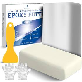 26234 Decorrom 12oz Epoxy Putty 2 Part Strong Repair Clay For Metal Concrete Plastic Ceramic Wh