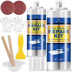 A0220a Decorrom Marine Fiberglass Repair Kit - 3.4oz Clear Gel Coat And Gelcoat For Boa