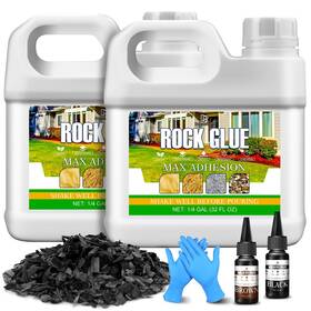 A0287 Decorrom Mulch Glue For Landscaping With Dye Paste 64oz Rock High Concentrate F