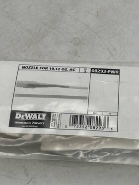 08293-pwr Dewalt Nozzle Cartridge 10 12 Oz Applicator Clear Plastic 2pk