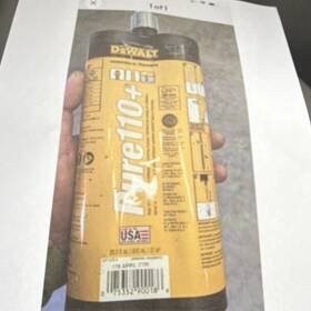 Pure110 Dewalt Anchoring Adhesive Caulk Sealant Expiration 17b April 27m