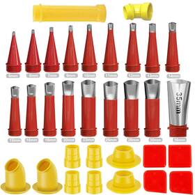 00729 Dhieong 32pcs Caulk Finisher Kit Stainless Steel Gun Tips Reusable Caulking