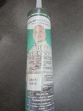 451bsg-1 Dicor 677917011698 Gunnable Butyl Rubber Sealant 1.2 Lbs. Grey Mess-free Appli