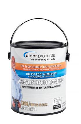 Rp-crct-1 Dicor Tan Epdm Rubber Roof Coating 1 Gallon Waterproof Protective Sealant For Rvs