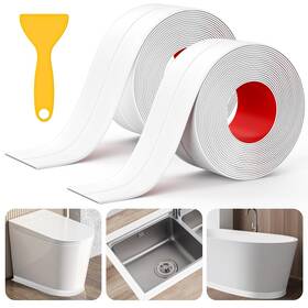 Stc01-02 Digtokore Caulk Tape 2 Rolls Caulking Sealant Strip White Waterproof