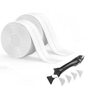 Dingtai Trading Ltd. 313032322300 White Caulk Tape Waterproof Self Adhesive Caulking Sealer Strip For Bathr