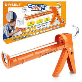 Diy1-tfq Diyself Diyself-caulk-gun-drip-free Hand Caulking Tool With Smooth Rod Orange