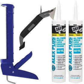 783423-2 Do It Best 775110/ct31-dib/783423-2 Caulking Tool Kit Bundle Caulk Gun-10.1oz White Acrylic Latex With Silicone 2