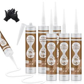 Zqrv6p Dongxw 6 Pack Rv Roof Sealant Non-leveling Lap For Roofs White Flexible