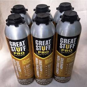 00343087-cs Dow Great Stuff Pro Construction Adhesive 26.5 Oz Gun Foam Case Of 6 New