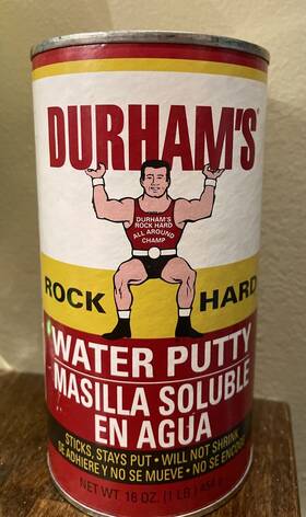 Durhams 076694000015 Rock Hard Water Putty 1 Pound Container Tin Unopened
