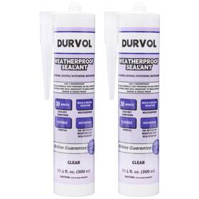 Durvol 727238970966 Weatherproof Sealant Indoor Outdoor Waterproof Caulking Seal 2-pack Clear