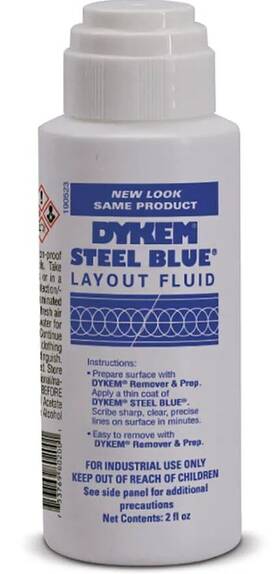Dykem 753769802001 Layout Fluid Steel Blue 2 Oz