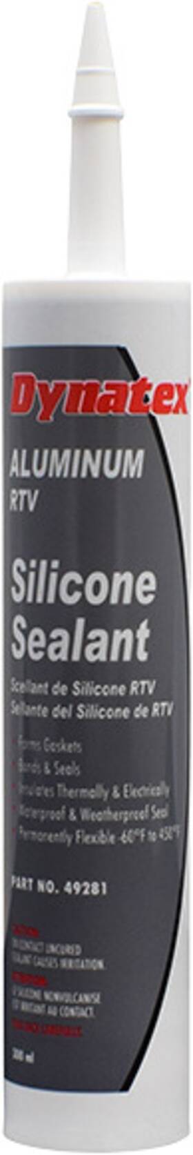 49281 Dynatex Aluminum Rtv Silicone Sealant - Industrial Grade 300ml