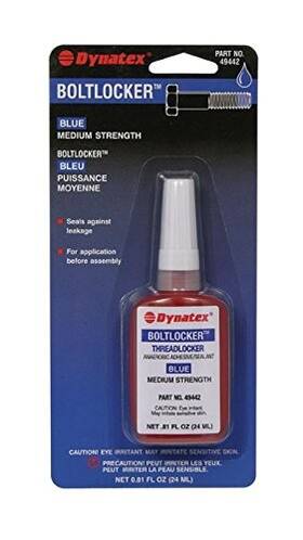 143442 Dynatex 49442 Blue Medium Strength Threadlocker 24ml Bottle- Ideal For Cup