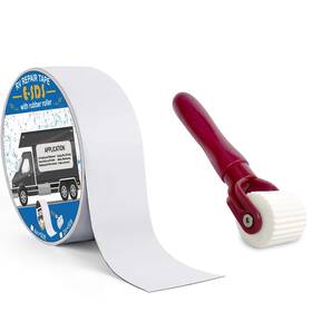 2x50-rvtape01 E-sds Rv Roof Tape With Rubber Roller 2 X 50 Feet Waterproof Sealant Trailer Repair
