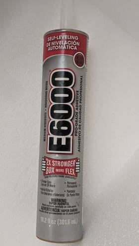 021925-786546 E6000 Pro-grade Adhesive 10.2oz Tube - Black
