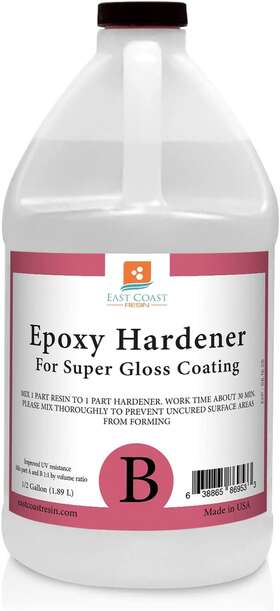 Cch1 East Coast Resin 1/2 Gallon Bottle Home Art Crystal Clear Hardener Only Super Gloss Durable Tools