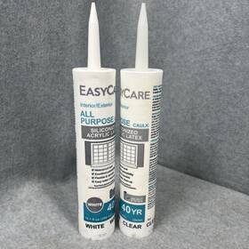 Easy Care 052088076538 All Purpose Caulk Siliconized Acrylic Latex White - Lot Of 2 New