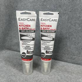 Easy Care 052088083529 Kitchen And Bath Sealant 100% Silicone White 2.8oz - Lot Of 2 New