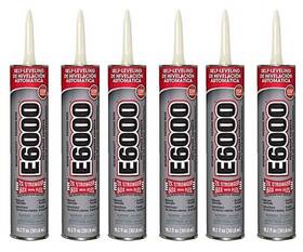 232021 Eclectic E6000 Adhesive Caulk Clear 24 Hr Curing 10.2 Oz 6-pack